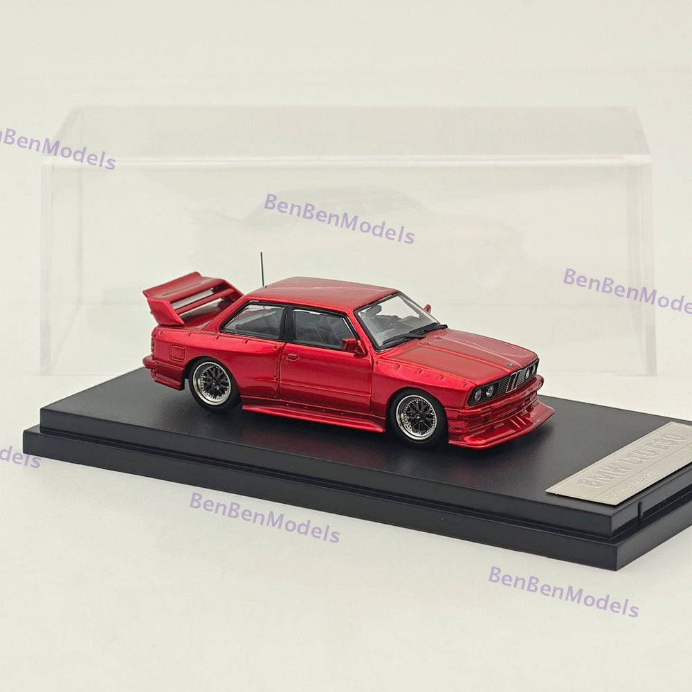 1:64 SW BMW M3 E30 LTO Coupe Widebody Sport Model Diecast Metal Car Collection