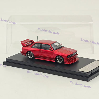 1:64 SW BMW M3 E30 LTO Coupe Widebody Sport Model Diecast Metal Car Collection
