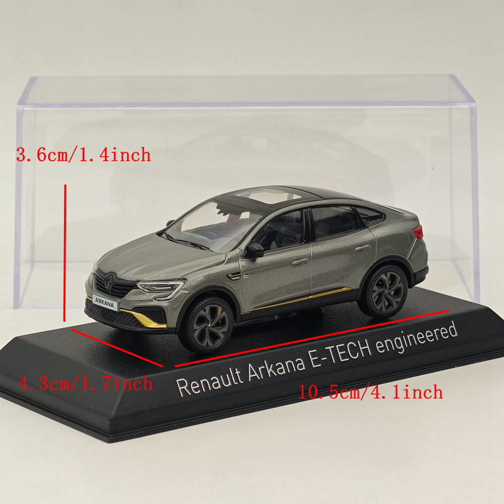 Modèle réduit de voiture moulée sous pression grise Norev Renault Arkana E-Tech, modèle réduit de 2022, 1/43
