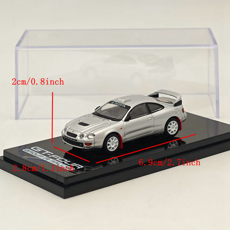 Hobby Japan 1/64 Toyota CELICA GT-FOUR WRC Edition (ST205) Customized Version / 8 Spokes Wheel HJ641064CS Silver Diecast Models Car Collection