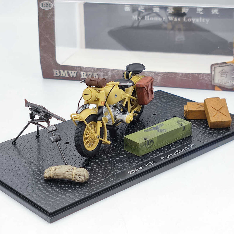 1/24 BMW R75 Panzerfaust 30 Motorcycle World War II 1939-1945 Diecast Model Limited Edition Collection