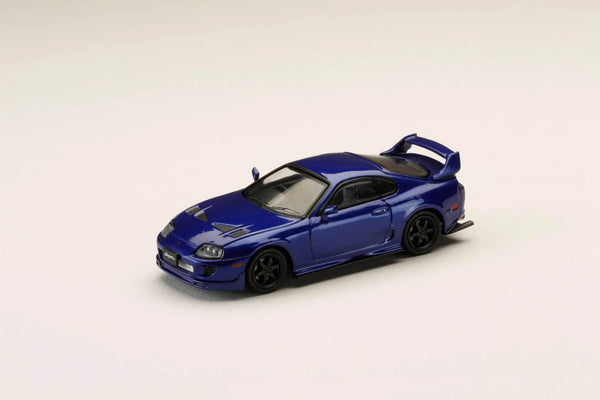 Hobby Japan 1/64 Toyota SUPRA (JZA80) JDM CUSTOMIZED VERSION BLUE MICA METALIC HJ644042BL Diecast Models Car Collection