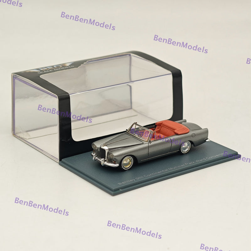 1/87 NEO Bentley SIII Continental Mulliner Park Ward Convertible Grey Resin Car