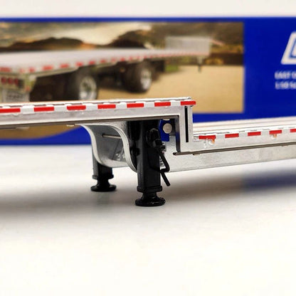 Weiss Brothers 1:50 drop deck Trailer Only WBR027-1700 Diecast Models Truck Aluminum/Black