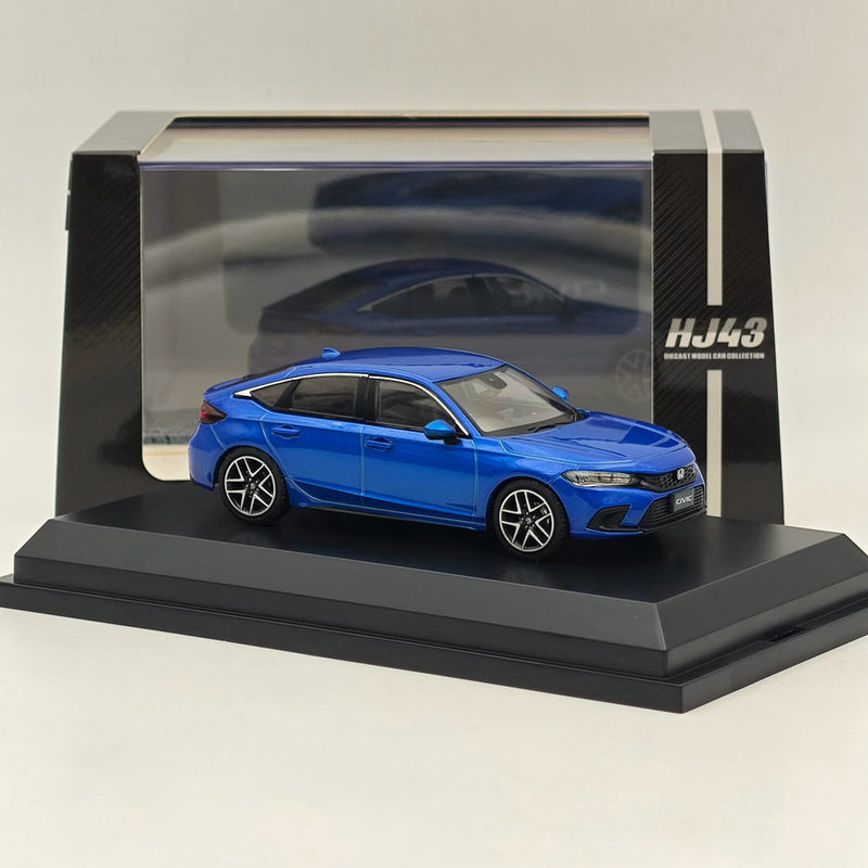 Hobby Japan 1/43 Honda CIVIC (FL1) LX Premium Crystal Blue Metallic HJ432003BL Diecast Model Car Limited Collection