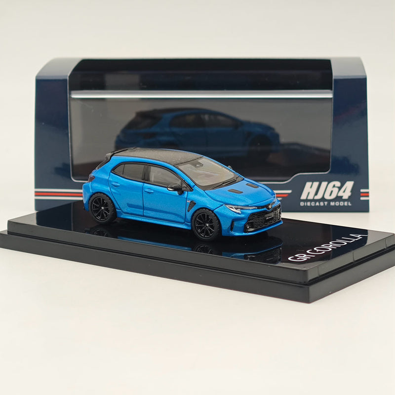 1/64 Hobby Japan Toyota GR COROLLA RZ Cyan Metallic HJ641067BL Diecast Model Car