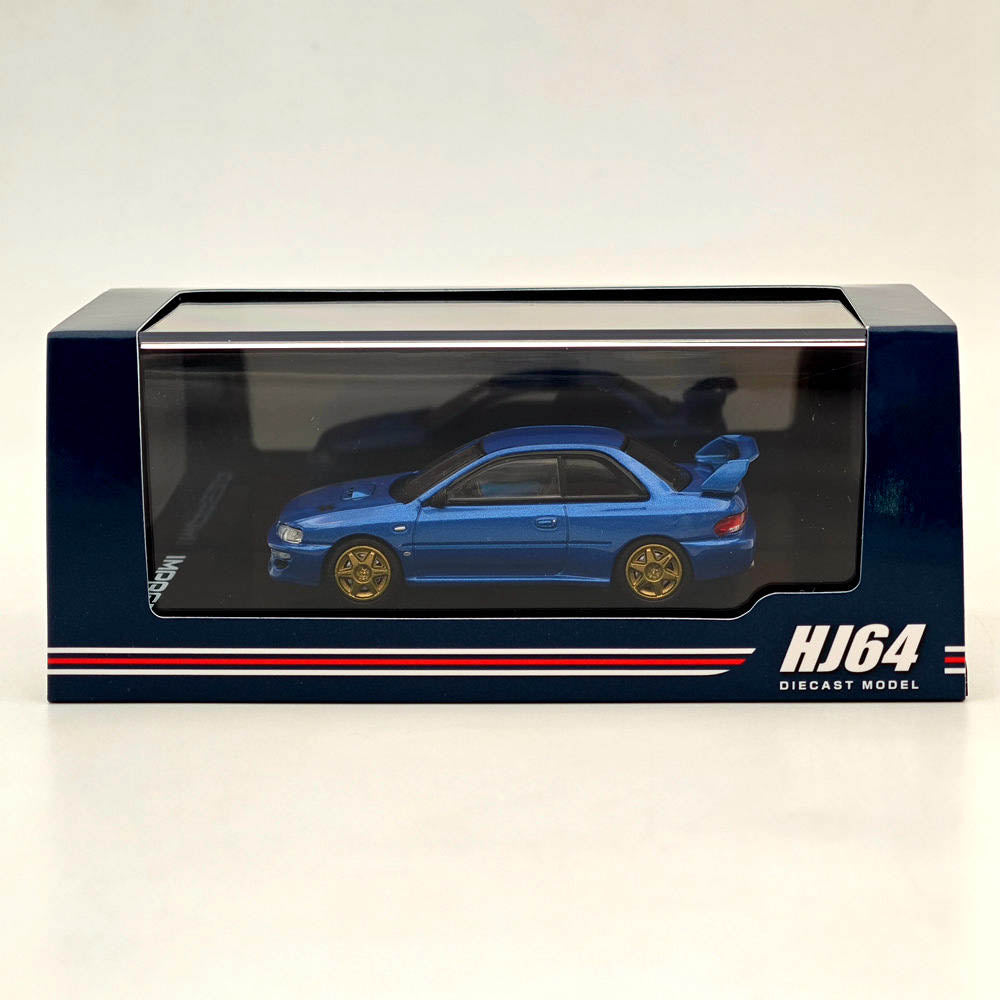 Hobby Japan 1:64 Impreza 22B STi GC8 Rally Custom HJ644041BBL Blue Alloy model