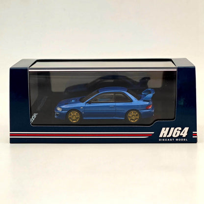 Hobby Japan 1:64 Impreza 22B STi GC8 Rally Custom HJ644041BBL Blue Alloy model