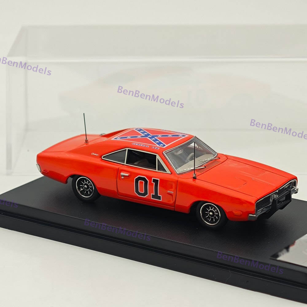 1:64 Mini Forge 1969 Charger General Lee Red Diecast Metal Car Limited