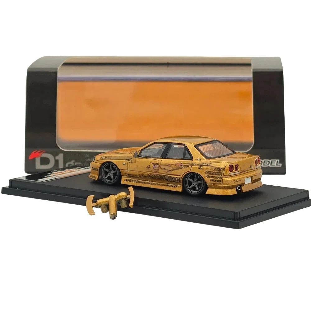 MORTAL 1:64 BLITZ D1 SKYLINE ER34 URAS K5-660R MODEL-J STYLE Drift Car Edition Miniature Diecast Toys Car Models Hobby Collection Gifts