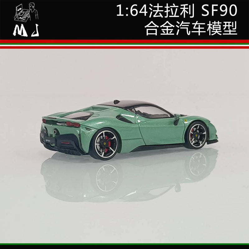 Pre-sale MJ 1:64 Ferrari SF90 Diecast Toys Car Models Miniature Hobby Collection Gifts