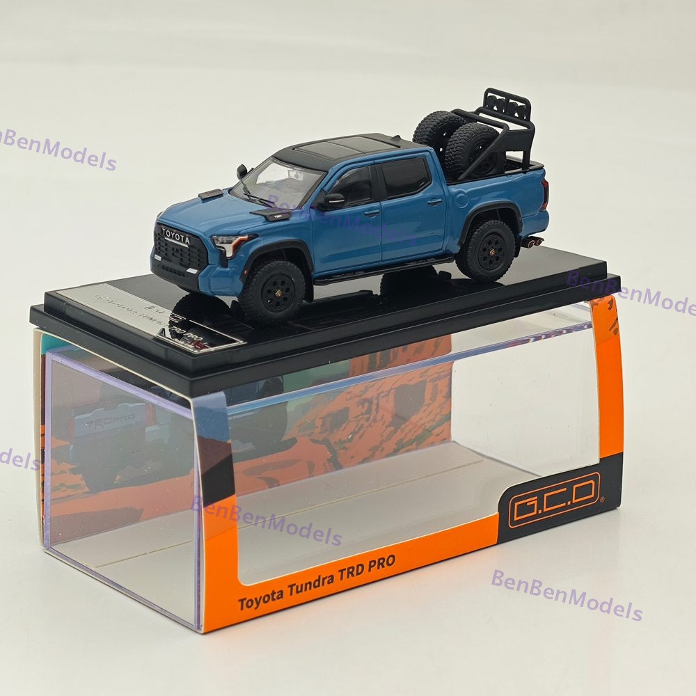 1/64 GCD Tundra TRD Pro Pickup Truck Blue Diecast Metal Car Limited