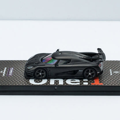 TW 1:64 Coniseger One 1 KNC Full Carbon Black Coniseger Alloy Car Model