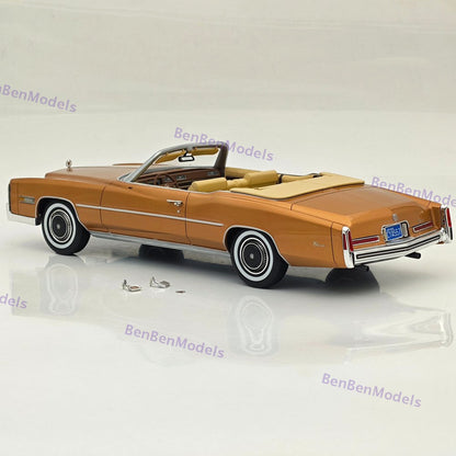 1/18 Bos Eldorado Convertible 1976 Metallic Bronze Resin Model Car