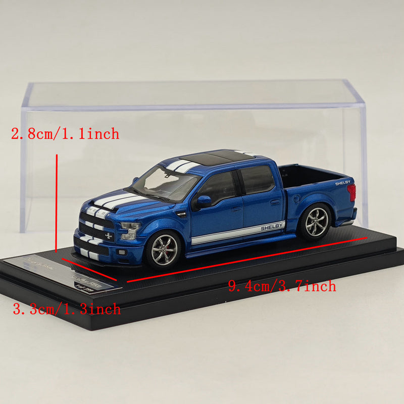 Funny Model 1/64 Scale Ford SHELBY F-150 Shelby Super Snake Pickup Diecast Blue