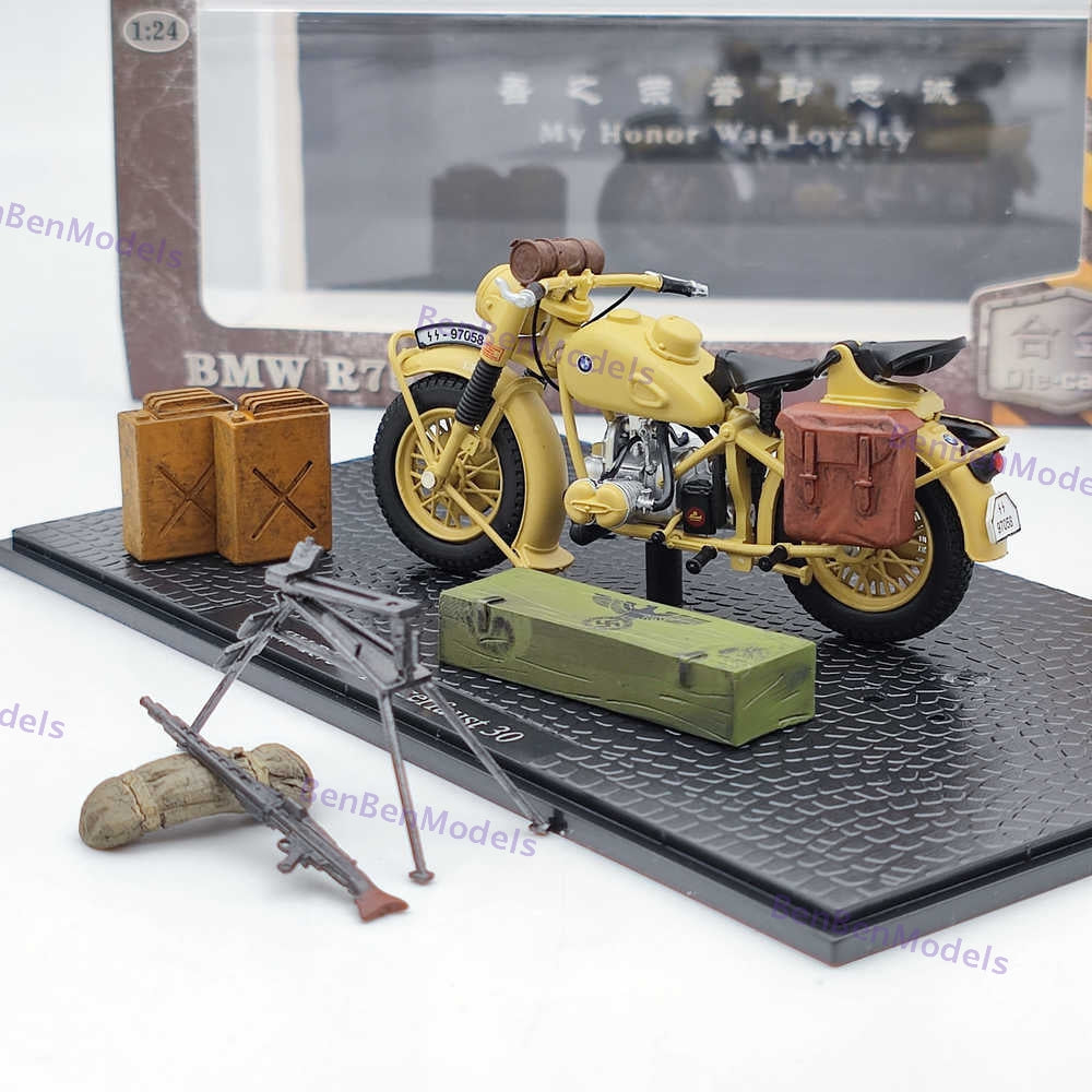 1:24 BMW R75 Panzerfaust 30 World War II 1939-1945 Motorcycle Diecast Model In Stock - US
