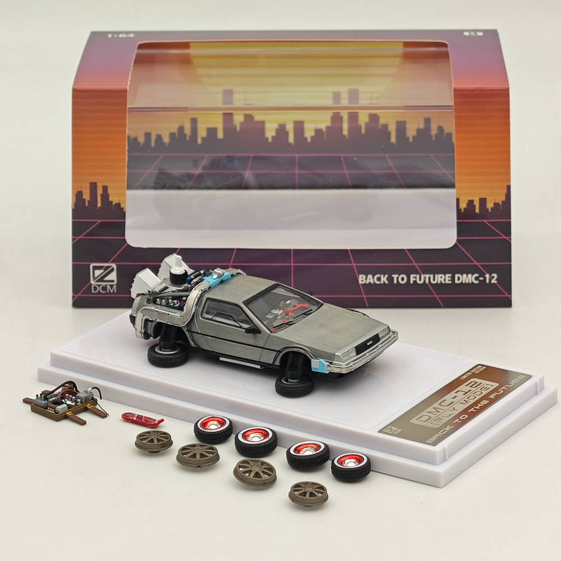 DCM 1:64 Back to the Future DMC-12 Time Machine Diecast Models Car Collection