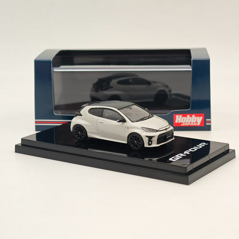 Hobby Japan 1:64 Toyota GR-Four YARIS RZ High performance Platinum White Pearl Mica HJ642024HPW Diecast Models Car Collection