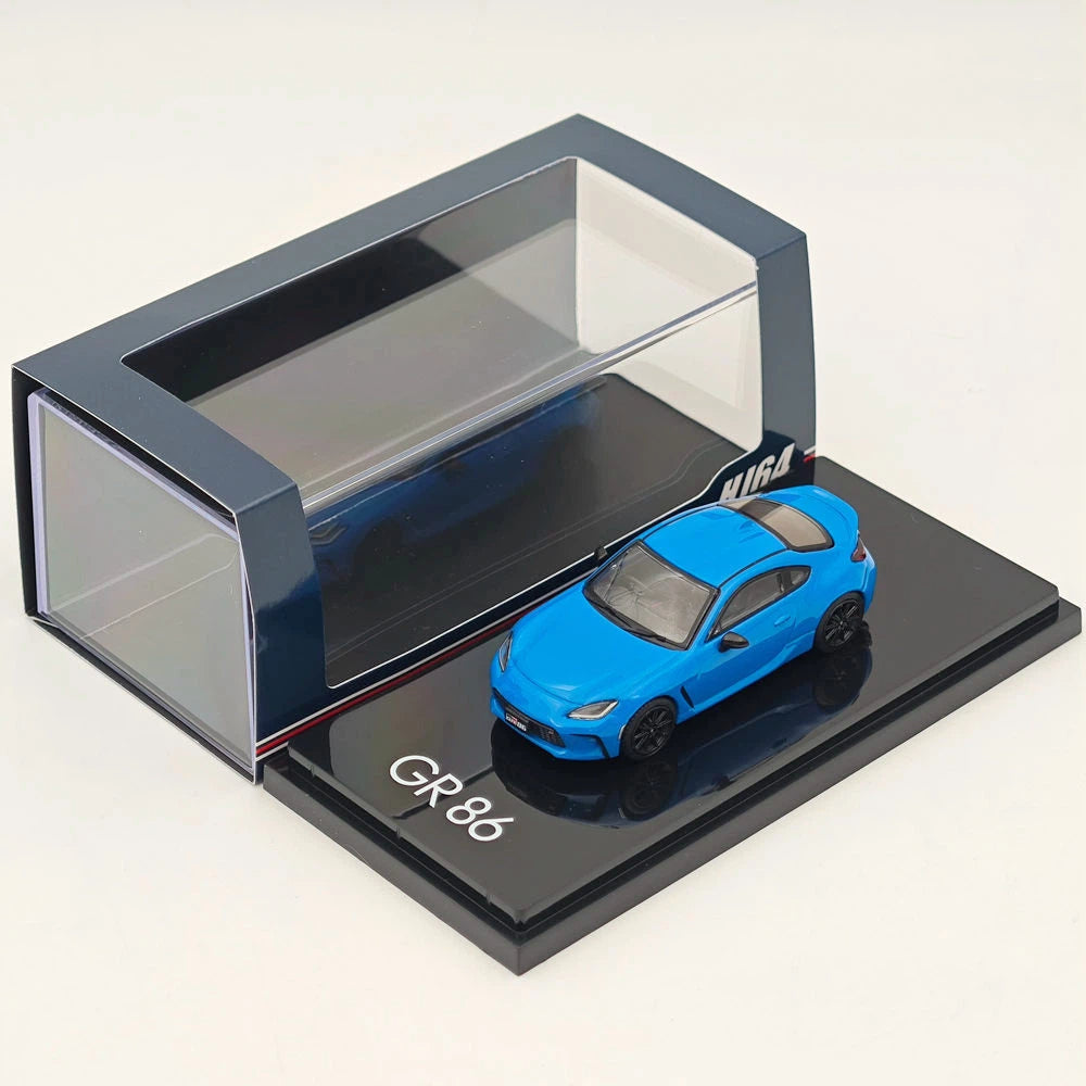 Hobby Japan 1:64 GR86 RZ With Rear Spoiler Diecast Alloy Model Car HJ644048BL