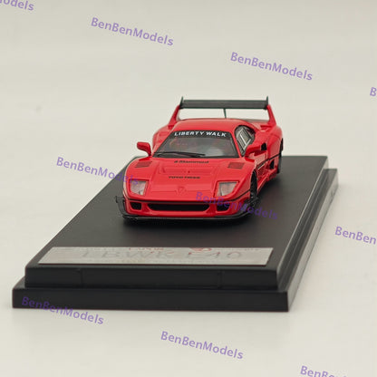 1/64 STREET WARRIOR SW LBWK F40 Red Diecast Models Car Limited Collection
