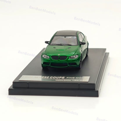 Fine model 1/64 BMW M3 E92 COUPE Diecast Model Car Limited Collection Green