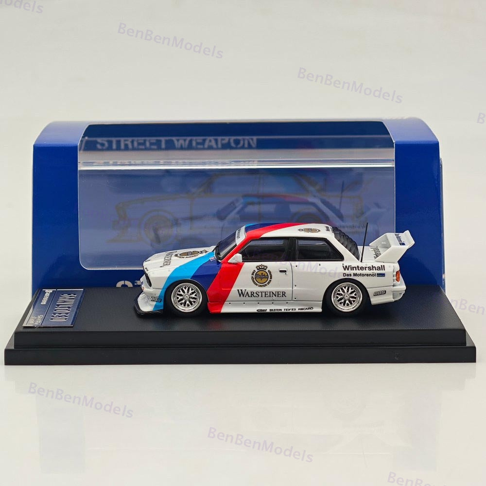 1/64 SW BMW LTO E30 M3 - Warsteiner Racing White Diecast Model Car Collection