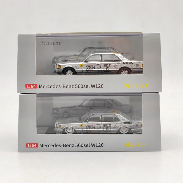 Master 1:64 Mercedes-Benz 190E Berlin Bear 2000 Lowride Diecast Toys Car Models Miniature Vehicle Hobby Collection Gifts