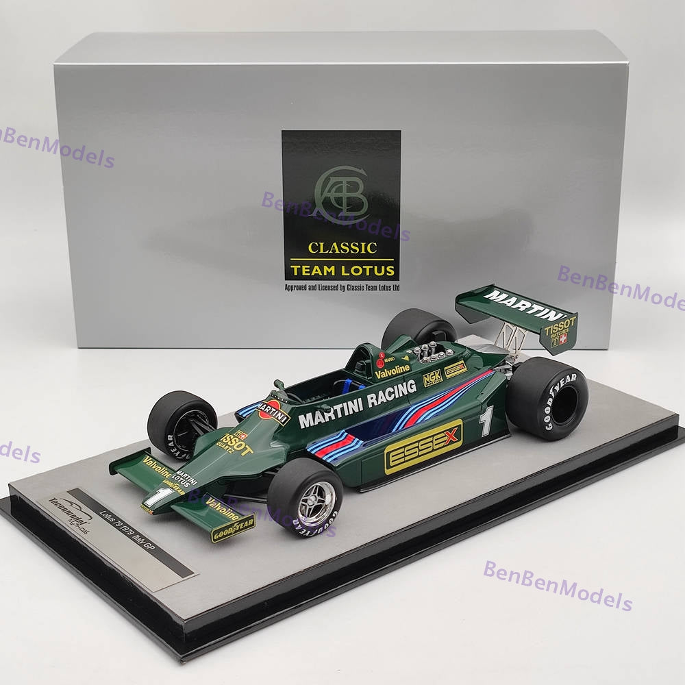 1/18 Tecnomodel Mythos Series Lotus 79 1979 ltaly GP Car #1 Mario Andretti Green