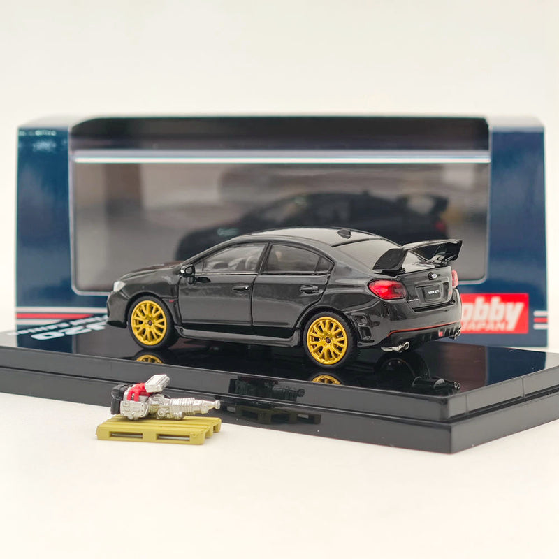 1/64 Hobby Japan Subaru WRX STI EJ20 Final Edition With Engine Black Diecast Car Limited Collection Auto Toys Gift
