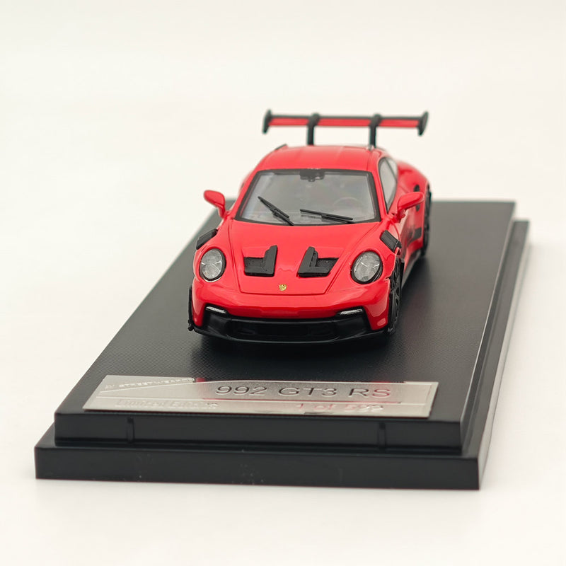 1:64 SW Porsche 992 GT3 RS Racing Sports Red Diecast Models Car Collection