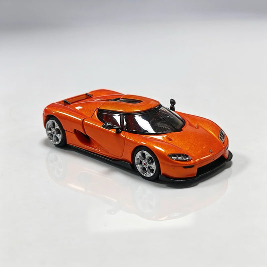 Rhino Model 1:64 Hypercar CC850 Orange Diecast Magnetic Hood Limited Collectible