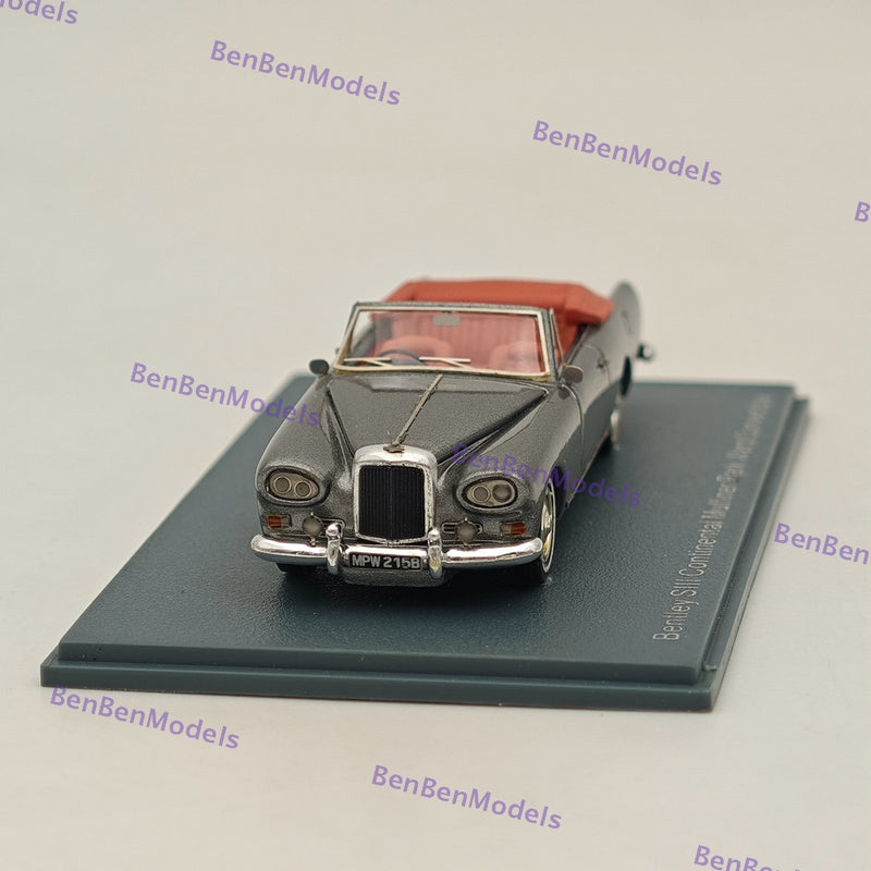 1/87 NEO Bentley SIII Continental Mulliner Park Ward Convertible Grey Resin Car