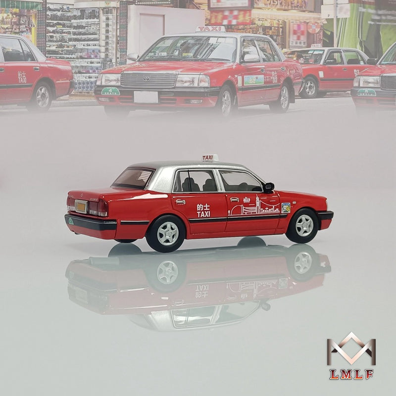 LMLF 1:64 Toyota Crown Hong Kong Taxi Classic Miniature Hobby Diecast Toys Car Models Collection Christmas Gifts