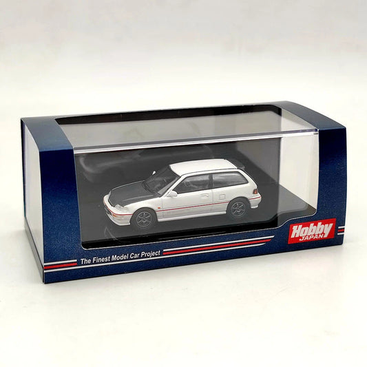 Hobby Japan 1/64 EF9 SiR Ⅱ Carbon Bonnet Customized Version White HJ641031BW Diecast Model Toys Car Collection Gifts