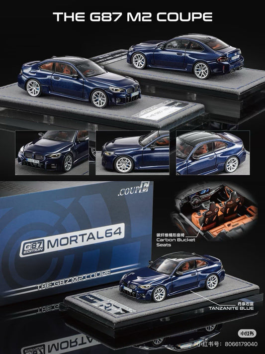 Mortal 1:64 M2 G87 Coupe Diecast Toys Car Model Collectible Vehicle Gifts