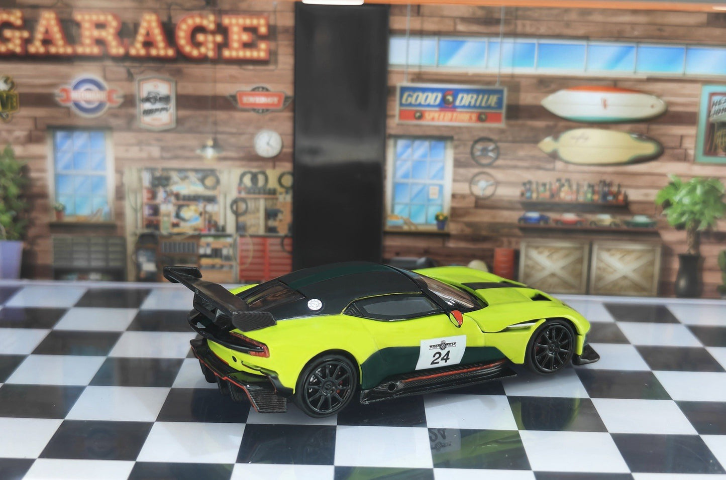 Fine Works 1/64 Aston Martin Vulcan Open Hood Alloy Diecast Toys Car Model Peak Speed New in stock