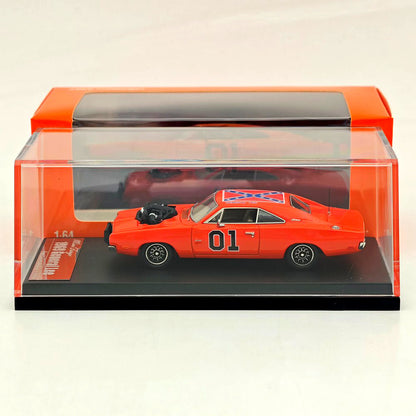 Mini Forge 1:64 1969 Charger General Lee Red with 1600 HP Twin-Turbo LS Diecast Motor