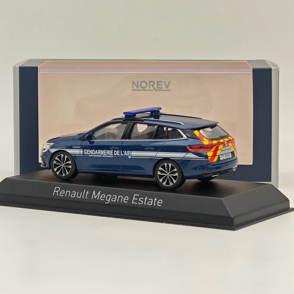 1/43 Norev Renault Megane Estate GENDARMERIE DE L'AIR 2022 Blue Diecast Model