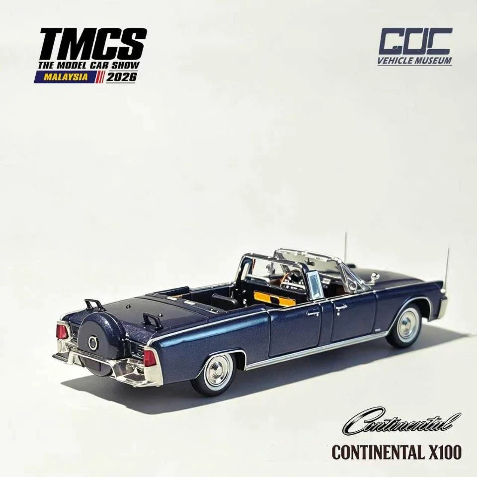 GOC 1:64 Continental X100 Luxury Limousine Blue TMCS 2026 Diecast Collectible Model