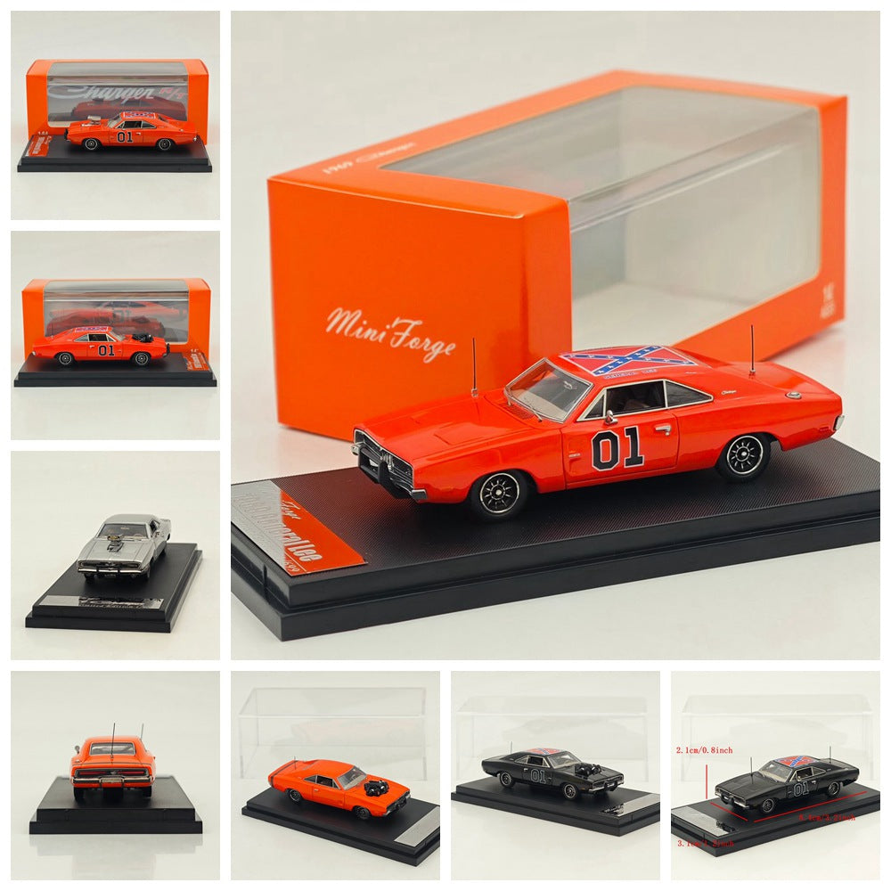 Mini Forge 1:64 1969 Charger RT style General Lee / with 1600 HP Twin-Turbo LS Diecast Motor