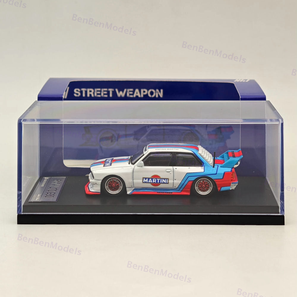 Street Weapon 1/64 BMW M3 E30 Live Offend LTO Martini Alloy Model Car Collection