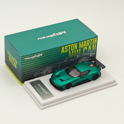 Fine Works64 1/64 Aston Martin Vulcan Diecast Model Car - Opening Hood, Metal Base & Rubber Tires | Limited Edition 999 Units