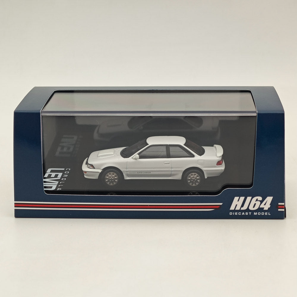Hobby Japan 1/64 Toyota COROLLA LEVIN GT-Z AE92 Super White II HJ643059ZW Modèle de voiture moulé sous pression Collection limitée 