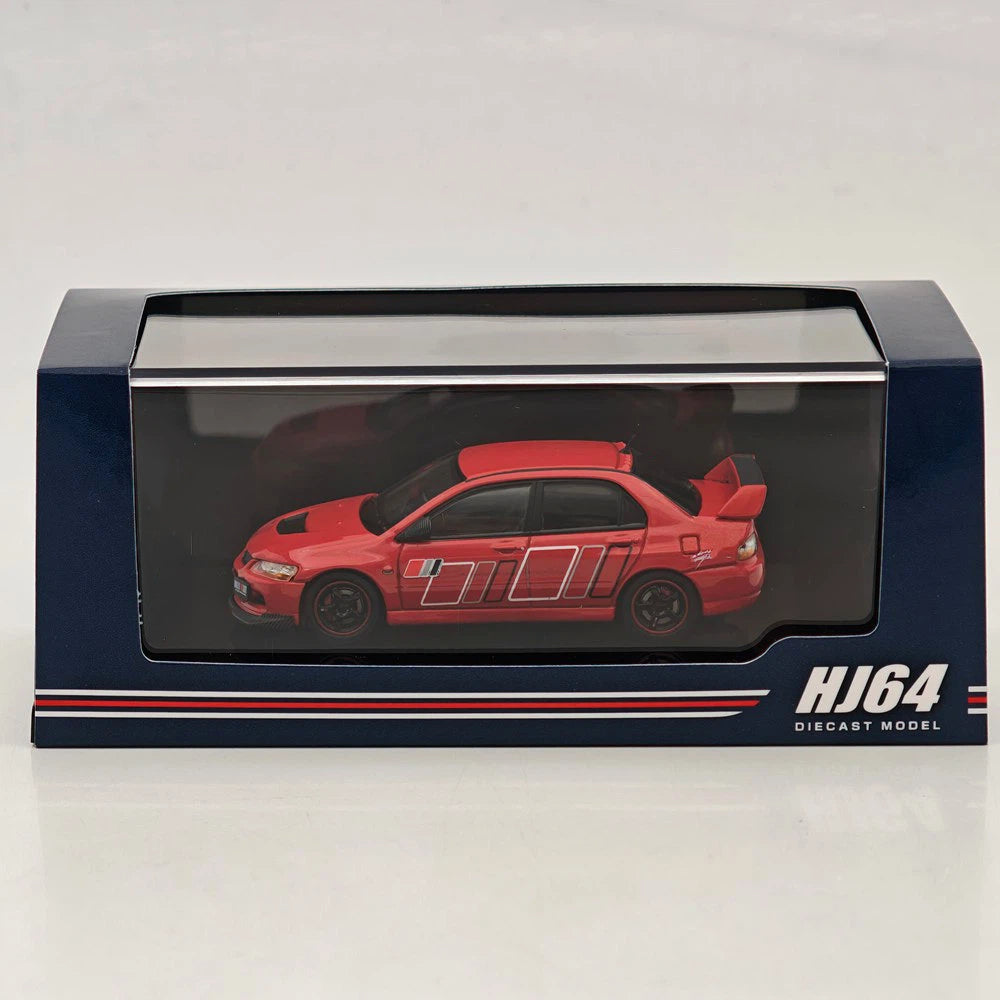 1:64 Hobby Japan Lancer GSR Evolution IX RALLIART Red Solid HJ646054R alloy car model