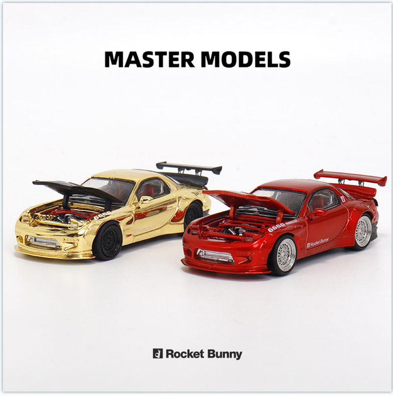 Master 1:64 Mazda RX-7/RX7 FD3S Hood and Headlights Can Open Diecast Models Toys Car Collection Gifts