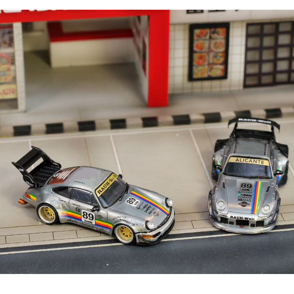 Pre order STREET WARRIOR SW 1:64 911 RWB 993 964 #89 Apple Clearcoat version Racing Sports Model Diecast Car