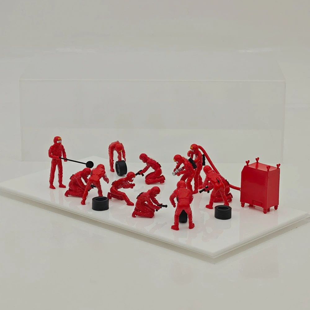 1/43 Scale F1 Pit Crew Resin Figures 12pcs Set for Racing Car Model Diorama