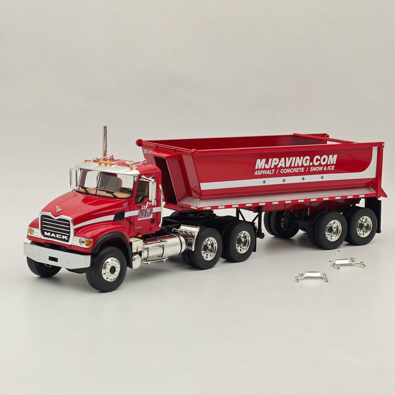 FIRST 1/34 Mack Granite & Round End Dump Trailer 19-4187 DIECAST Model Truck