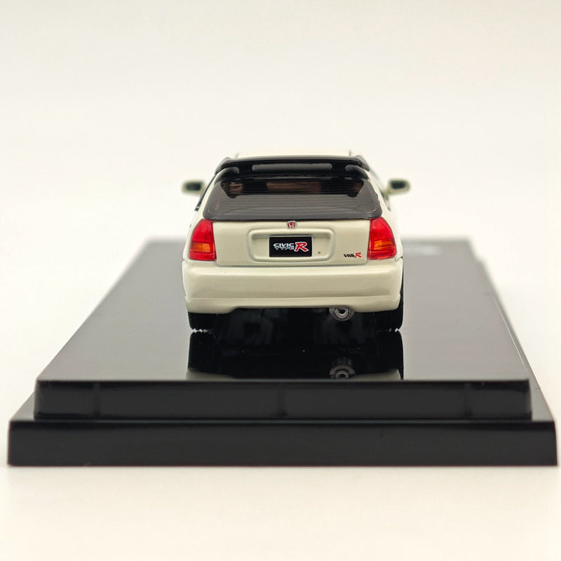 1/64 Hobby Japan Honda Civic Type-R (EK9) Custom White with Engine Diecast Car Limited Collection Auto Toys Gift