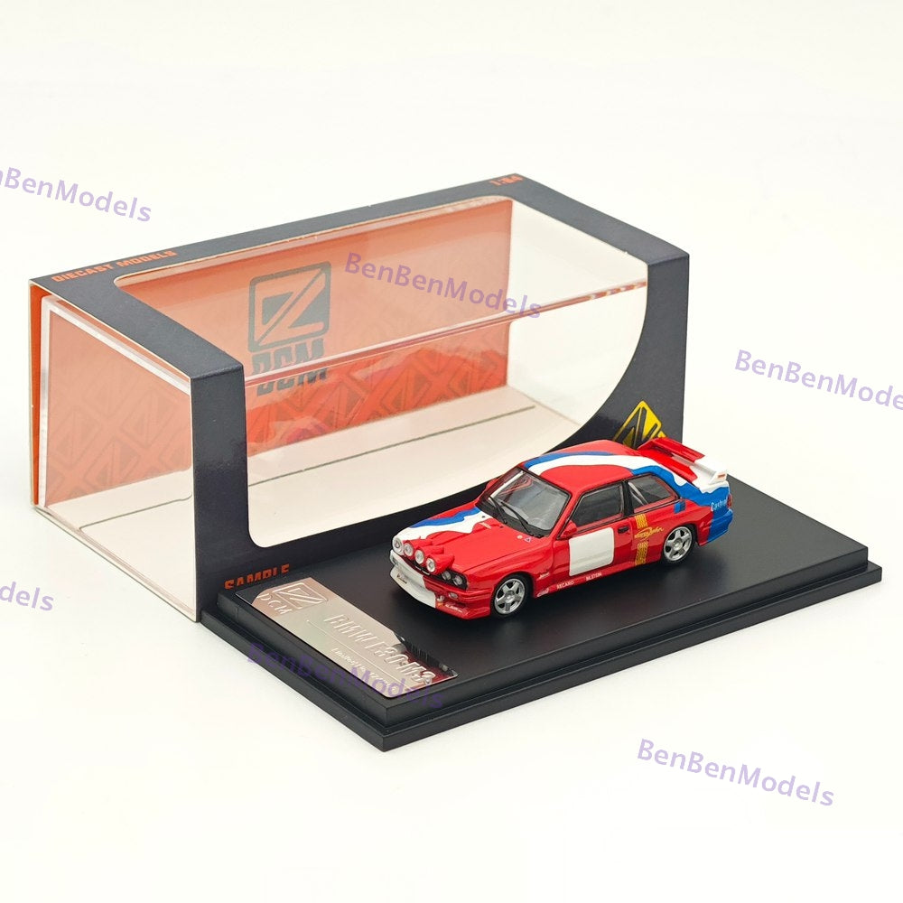 1:64 DCM Red Rally BMW M3 E30 Coupe Widebody Sports Diecast Model Car Limited
